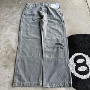 Y2K Abercrombie & Fitch Baggy Double Knee Jeans NWT Olive Green